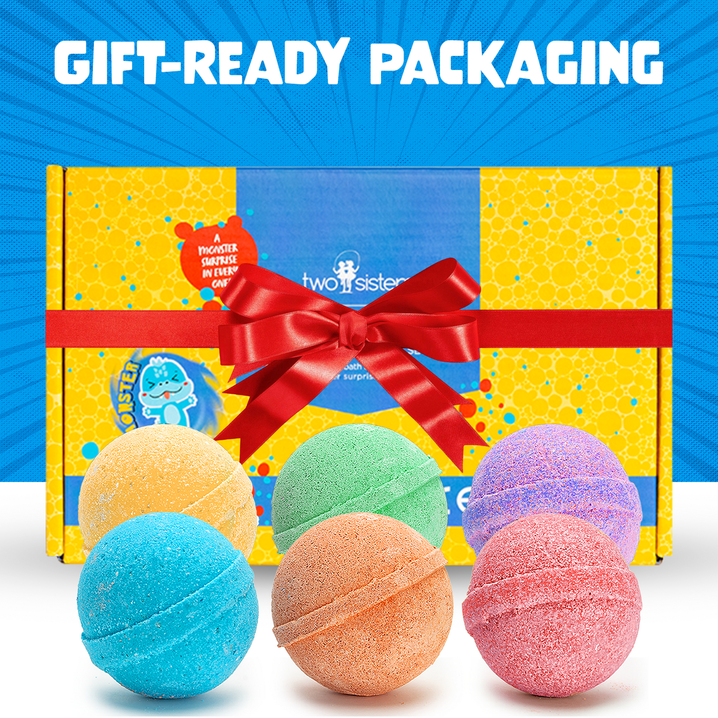 Monster Surprise Bath Bombs (6 Pack) - Two Sisters Spa