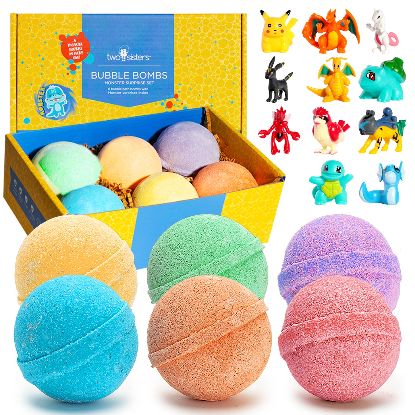 Monster Surprise Bath Bombs (6 Pack) - Two Sisters Spa