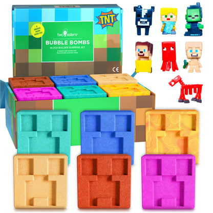Block Builder Surprise Bath Bombs (6 Pack) - Two Sisters Spa
