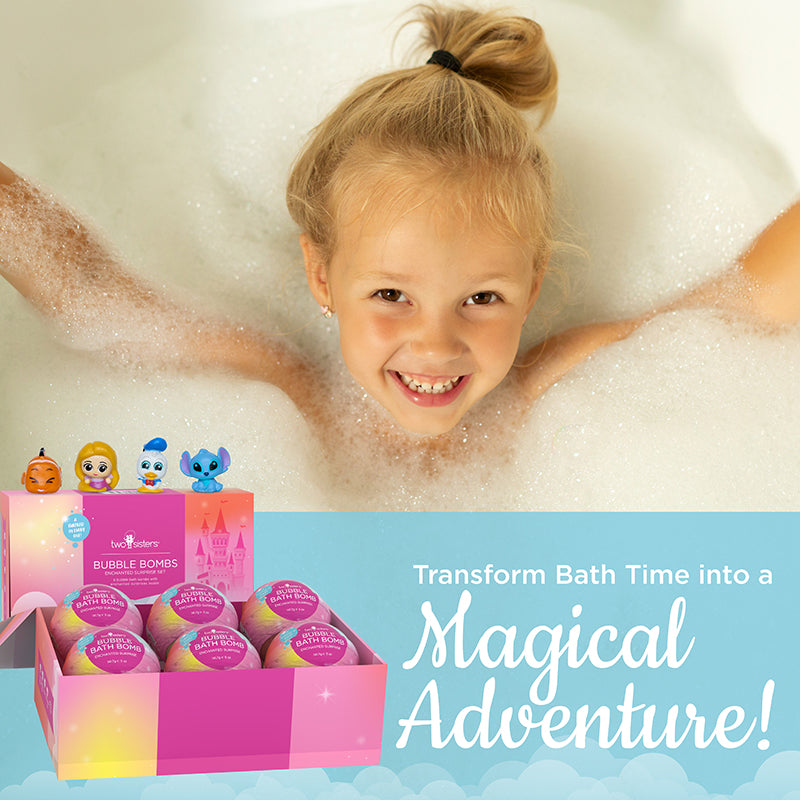 Enchanted Bath Bombs for Girls with Surprise Toys Inside 6 Pack