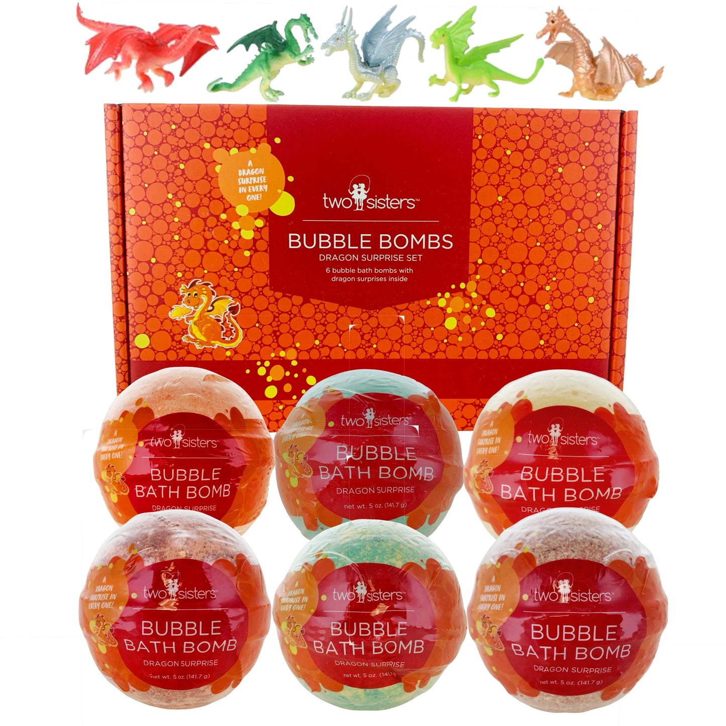Dragon Surprise Bath Bombs (6 Pack) - Two Sisters Spa