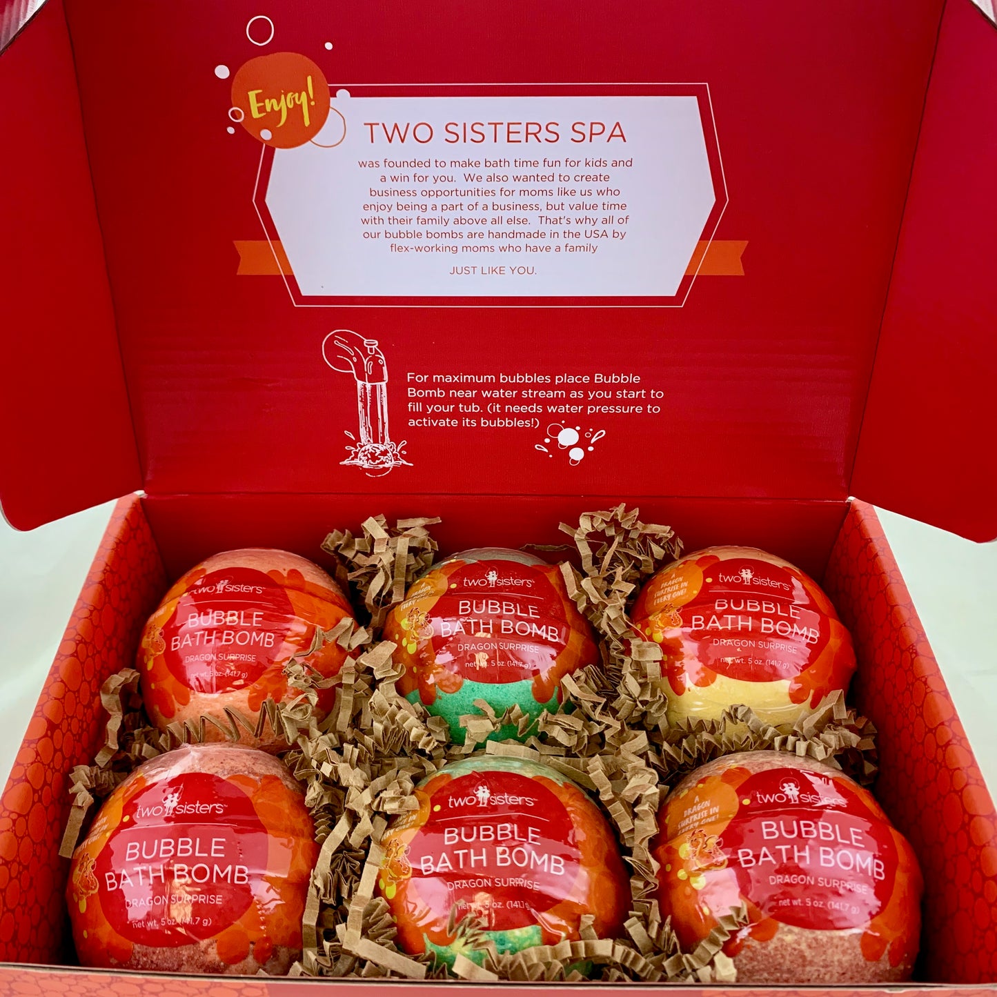 Dragon Surprise Bath Bombs (6 Pack) - Two Sisters Spa