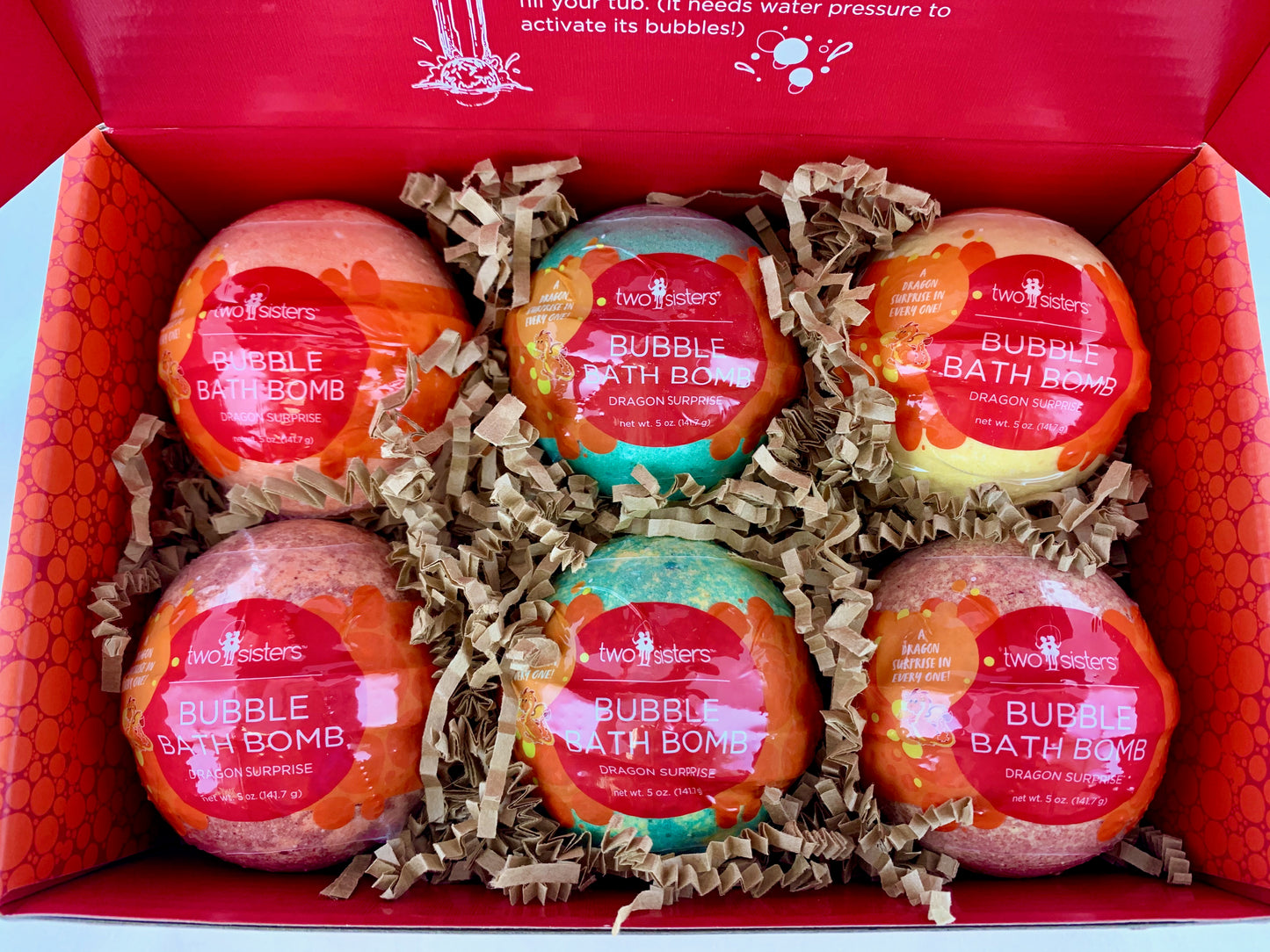 Dragon Surprise Bath Bombs (6 Pack) - Two Sisters Spa