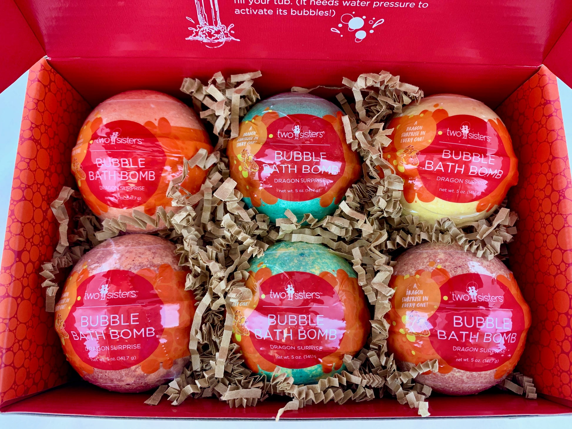 Dragon Surprise Bath Bombs (6 Pack) - Two Sisters Spa