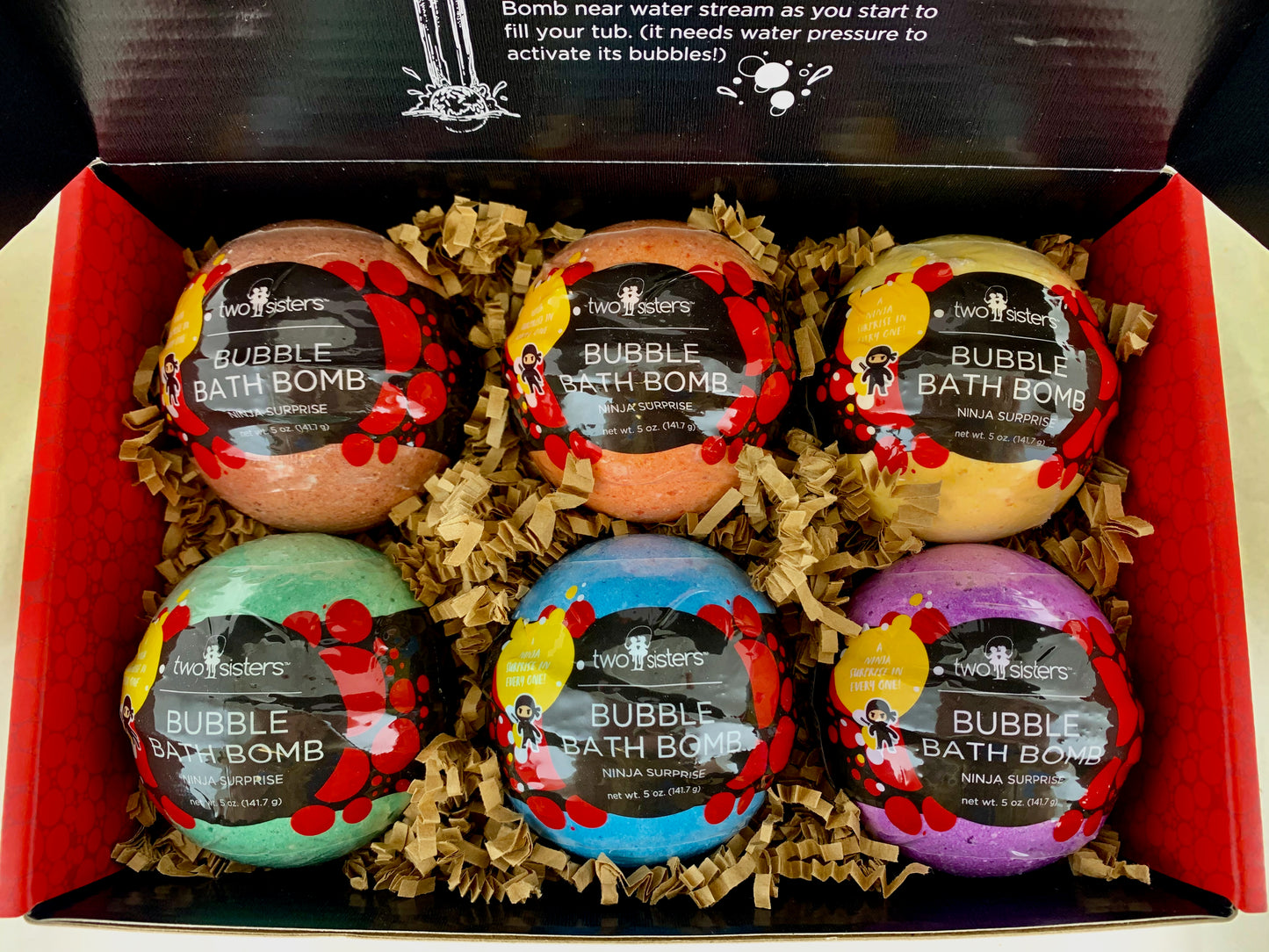 Ninja Surprise Bath Bombs (6 Pack) - Two Sisters Spa